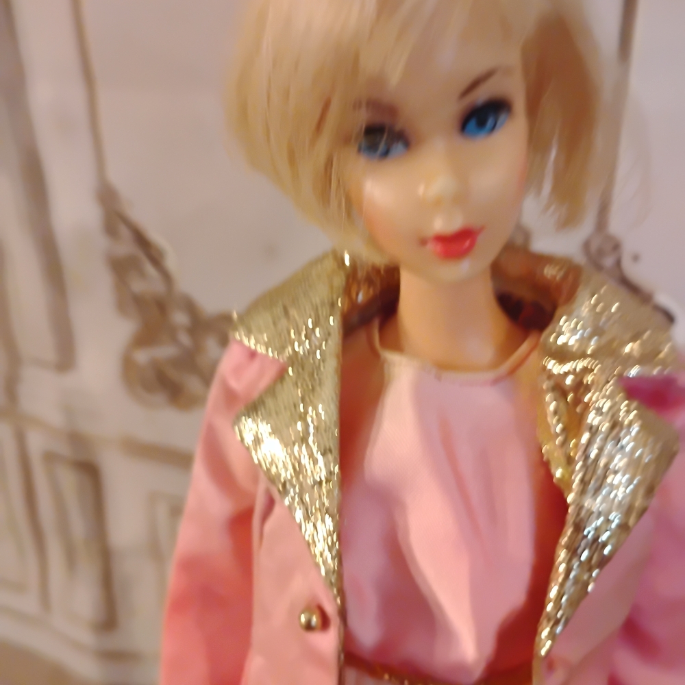 Mattel Glamorous Gold and Pink Doll Coat